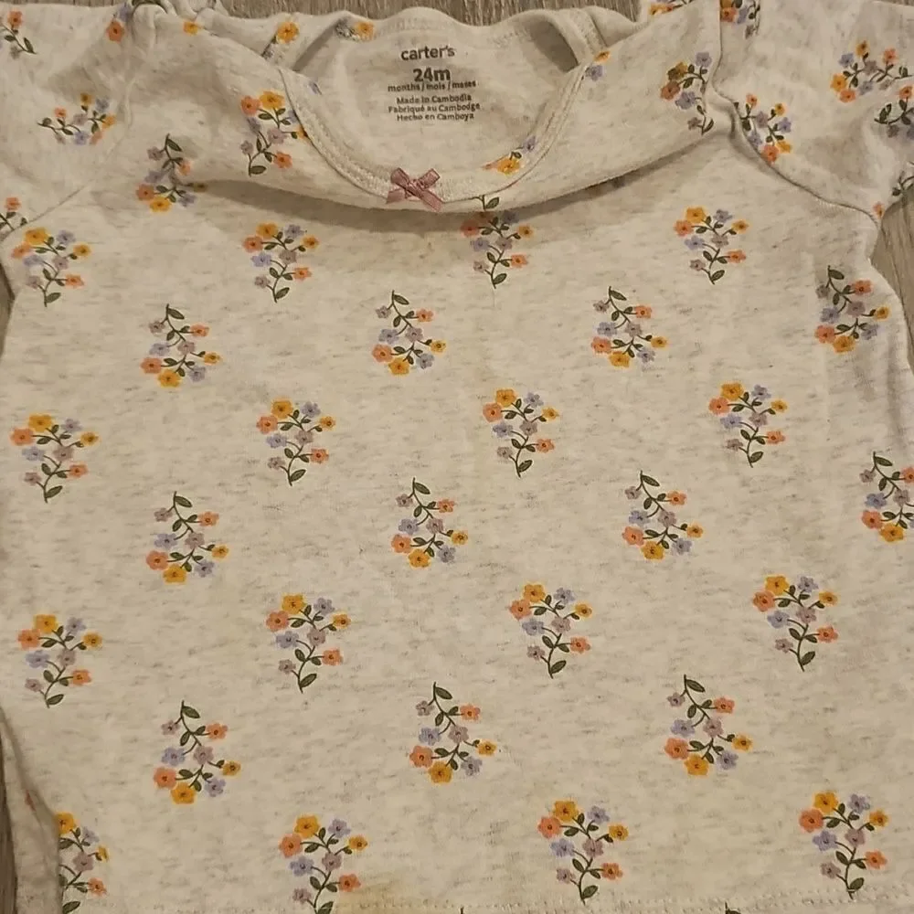 13 piece summer Baby Clothing Bundle - Floral, Denim, and Yellow